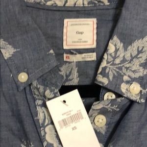GAP Tops - Gap denim floral button down GAP Tops - Gap denim floral button down